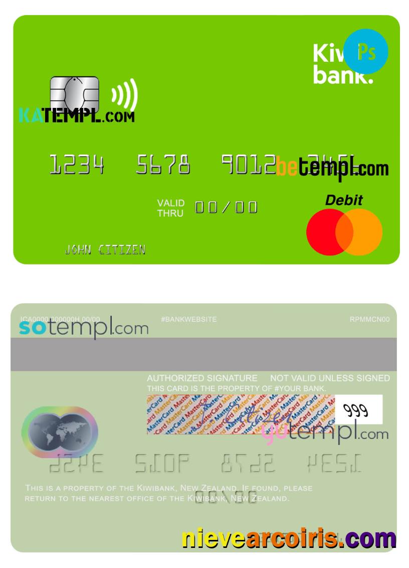 New Zealand Kiwibank mastercard credit card